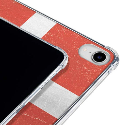 Denmark Flag Distressed iPad 11th Gen (2025) Clear Case